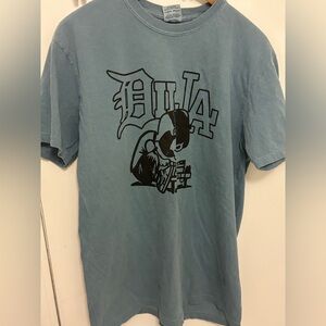 Rare J dilla Detroit to LA Blue Graphic Men's T-Shirt - Lg